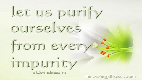 2 Corinthians 7:1 Let Us Purify Ourselves (white)